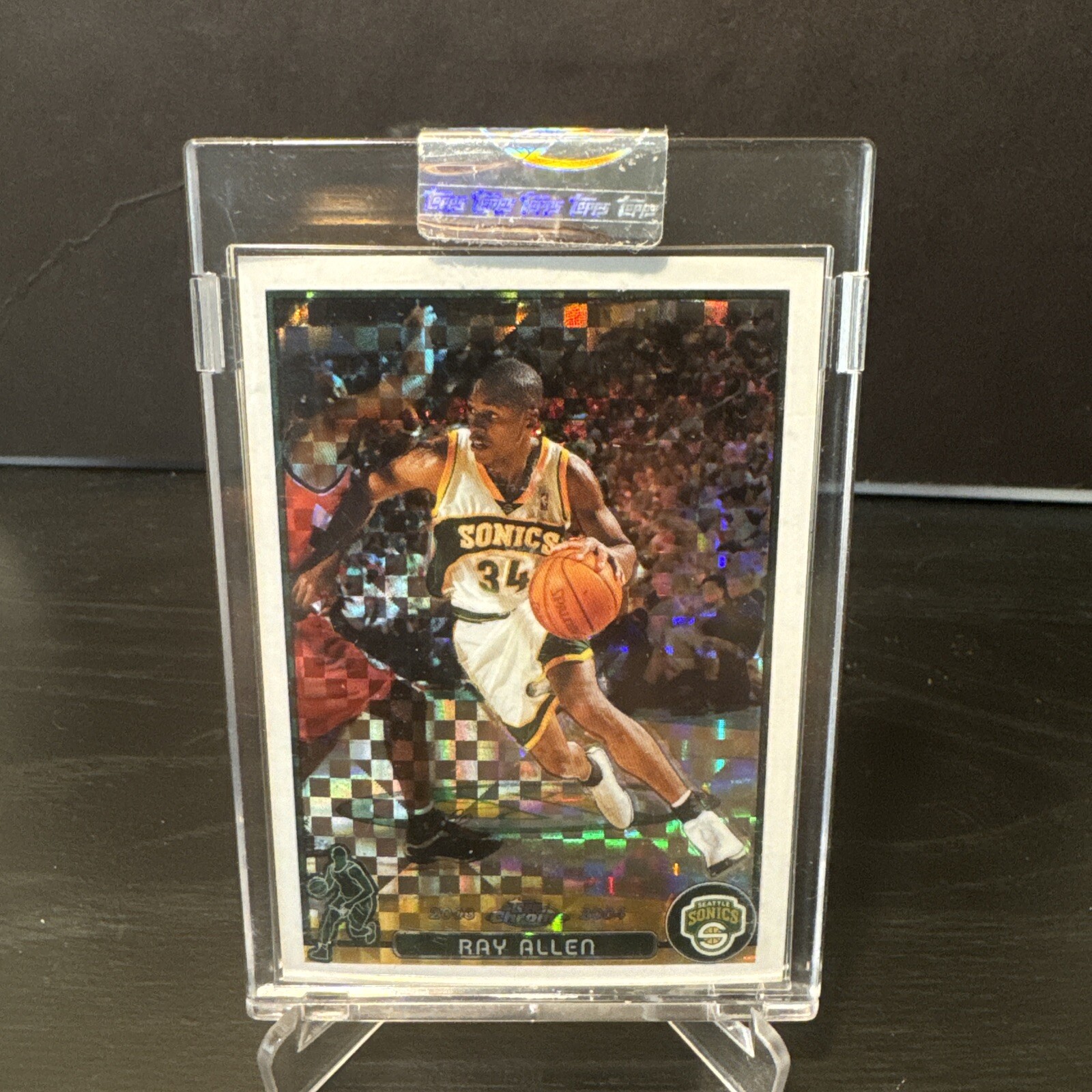 2003-04 Topps Chrome Basketball X-Fractor #48 Ray Allen No 3 of 220