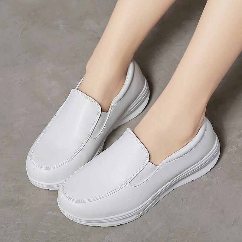 Womens Nurse Pumps Soft Thick Sole Comfort Shoes Comfort Loafers Slip On Casual
