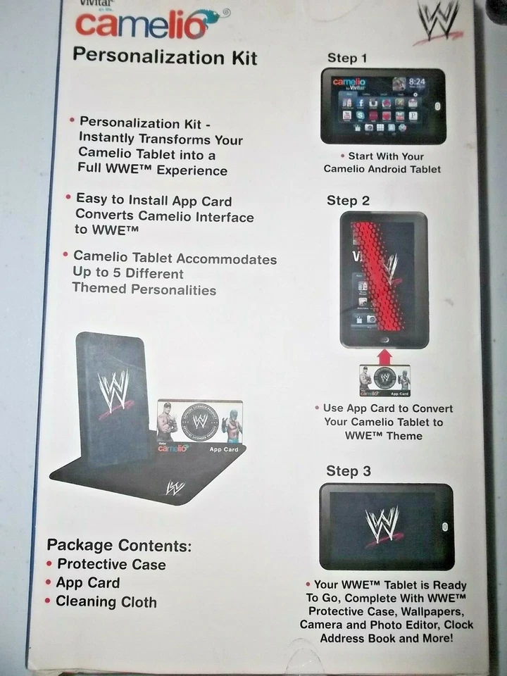 Vivitar Camelio Personalization Kit WWE Wrestling NEW w/ App Card & Cloth - Image 4 of 4