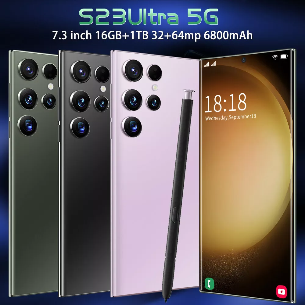 2023 New S23 Ultra 4/5G Smartphone Android Dual Card Unlock 7.3