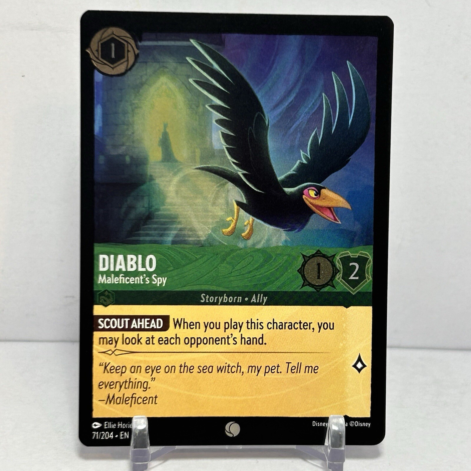 Disney Lorcana Ursula’s Return Diablo Maleficient’s Spy Foil 71/204 NM