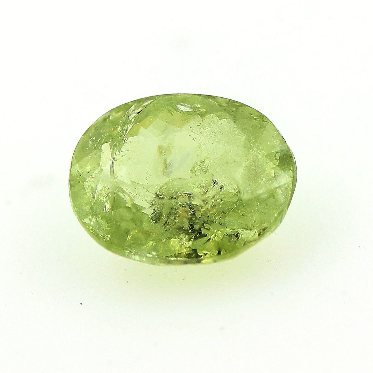 Grenat Mali 1.53 cts SI1, pierre jaune verte naturelle d'Afrique pour brique à facettes