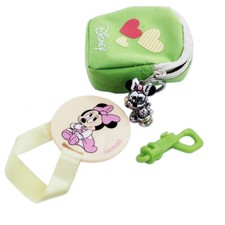 Disney Minnie Silver Pendant Backpack Pacifier Set  Clip  Clip
