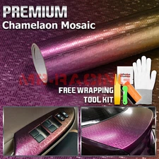Chameleon Mosaic Purple Gold Color Shift Sticker Decal Vinyl Wrap Sheet Film