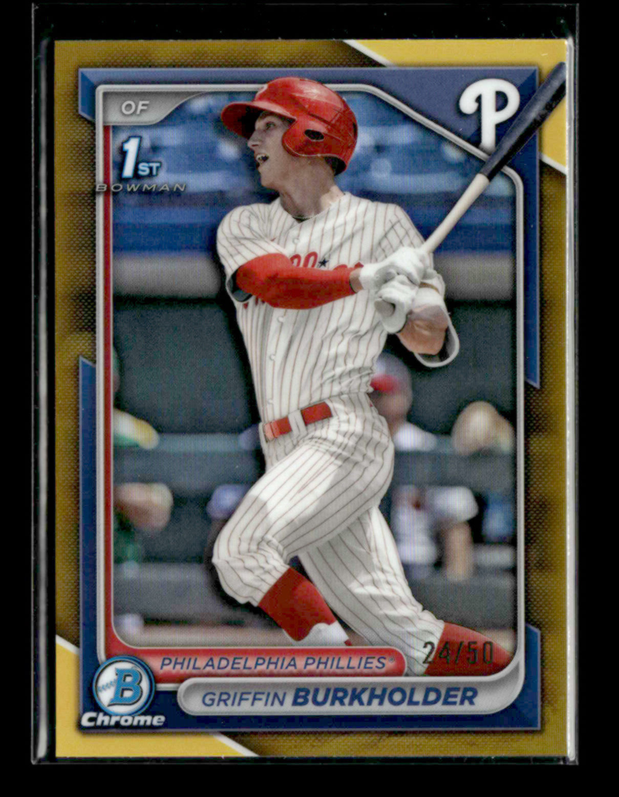 Griffin Burkholder 2024 Bowman Draft 1st Chrome Gold Refractor 24/50 [lfB64
