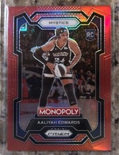 2024 WNBA Prizm Monopoly Aaliyah Edwards RED RC #d 83/99 Washington Mystics