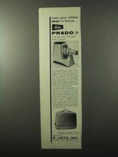 1957 Leitz Prado SM Projector Ad - Slides in Focus