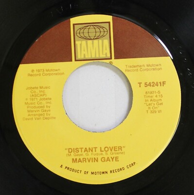 Soul 45 Marvin Gaye - ''Distant Lover'' / ''Come Get To This'' On Motown Record Corp