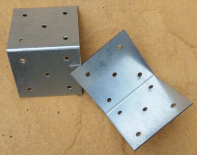 2 x große 75 mm x 75 mm oder 3'' x 3'' Eckbefestigungswinkel für Eisenbahnschwellen
