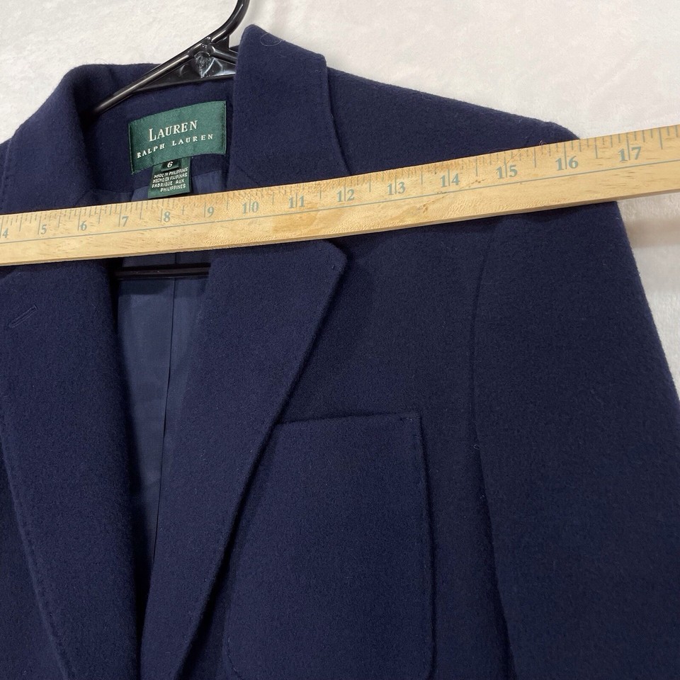 Lauren Ralph Lauren Women’s 6 Wool Cashmere Blazer Gold Crest Buttons