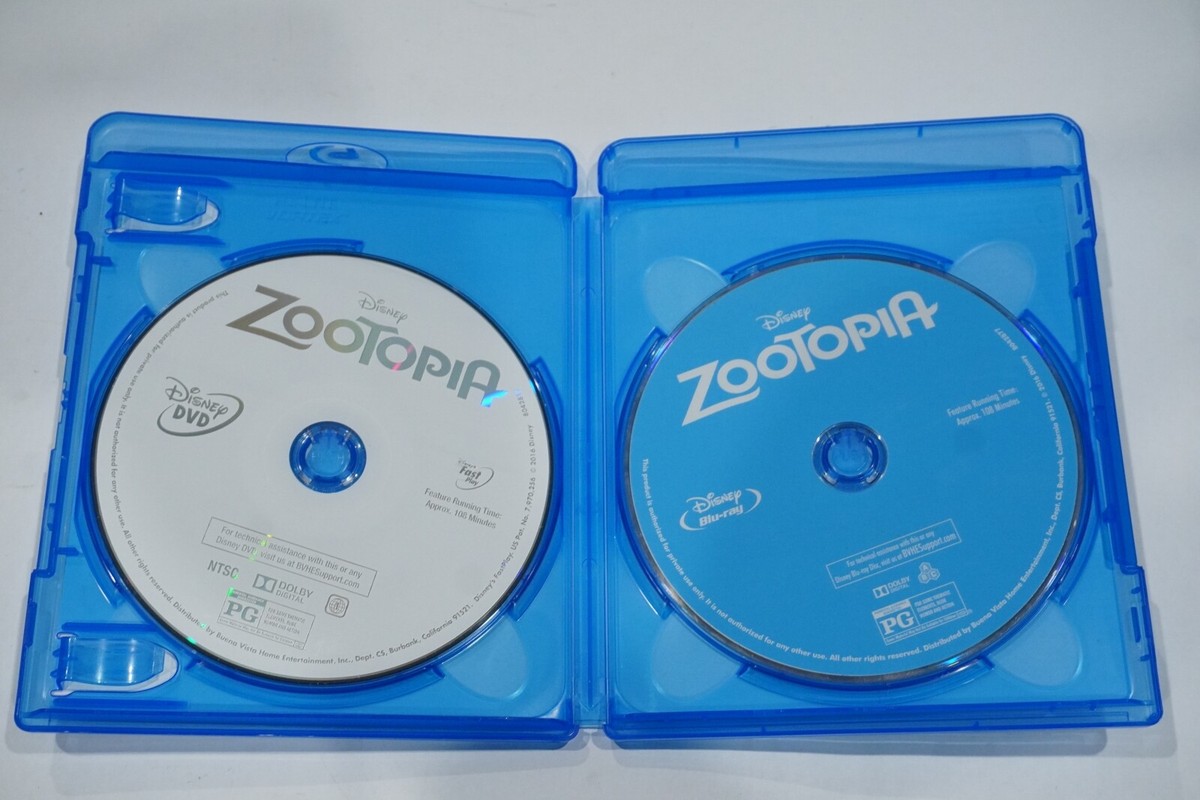 Disney Zootopia Blu-ray / DVD Combo Pack Kids Cartoon Movie Zoo