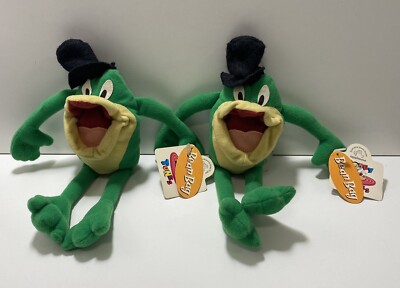 x2 Applause WB Looney Tunes MICHIGAN J. FROG 9'' Bean Bag STUFFED ANIMAL KWKB-TV