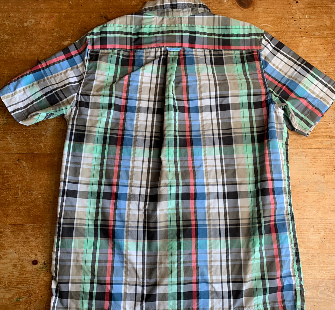 Chaps Performance Plaid S/S Button Down Shirt Cot… - image 4