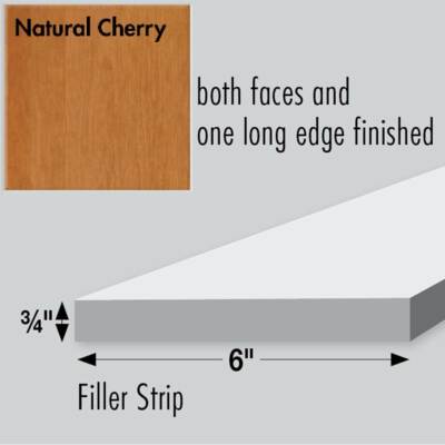 Strasser Woodenworks SS83.141 6'' x .75'' x 84'' FILLER WOOD SLAB NATURAL CHERRY