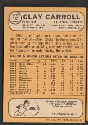 1968 Topps Baseball Cards Scegli una carta a scelta 295-660 EX X-MT 1/25 Set Break - Foto 213 di 490
