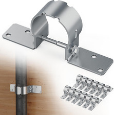 12 PCS Fence Post Brackets, Steel to Wood Fence Bracket, Fence Brackets for Meta