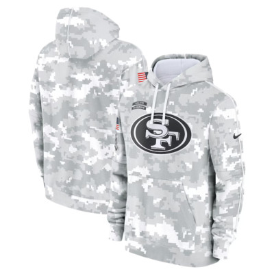 AUTHENTIC Nike San Francisco 49ers 2024 Salute to Service Club Pullover Hoodie
