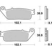 Bremsbelag SBS 627HF Honda CB1 400 400 Bj 1989-1992