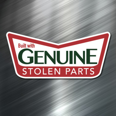 (1) Built w/ genuine stolen parts Sticker Auto Drift JDM Decal Boost Tuner car