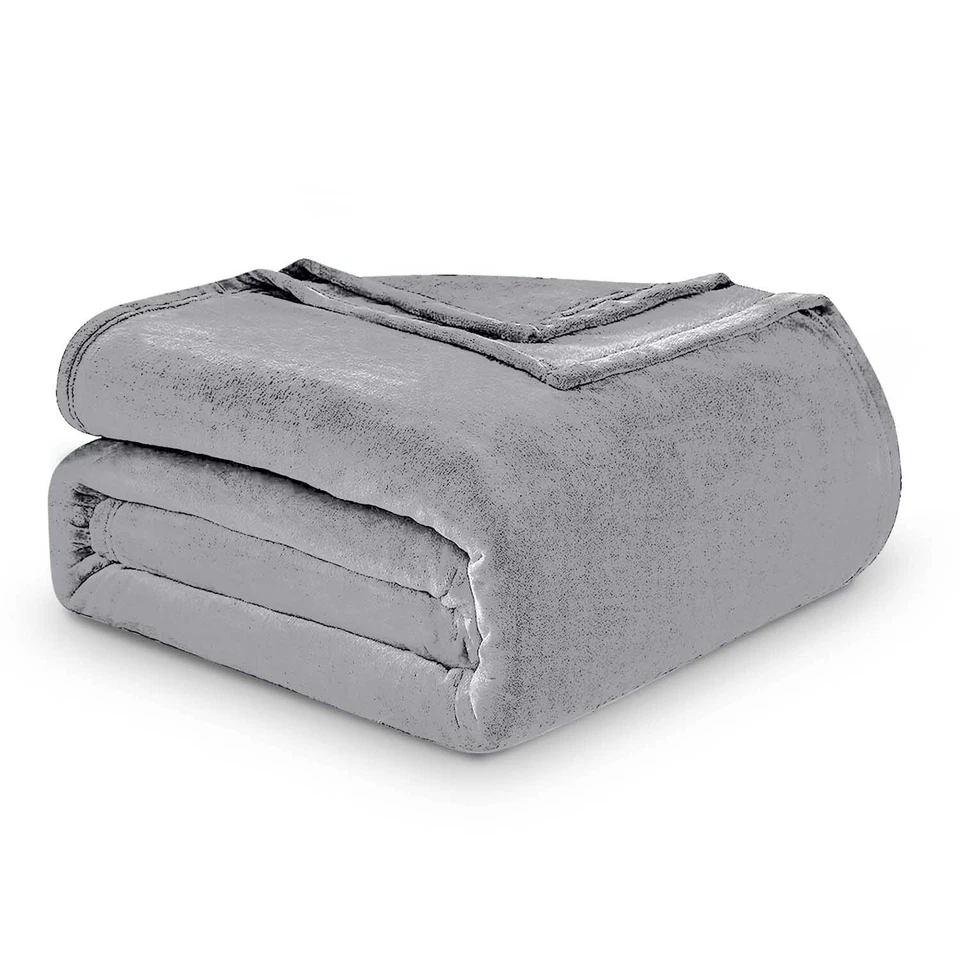 Faux Fur Mink Throw Luxury Super Soft Plain Large Bed Blanket Sofa Settee Throw