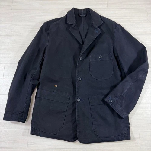 45rpm Cotton Tailored Jacket Navy R Embroidery Men’s Excellent condition JPN - product listing photo