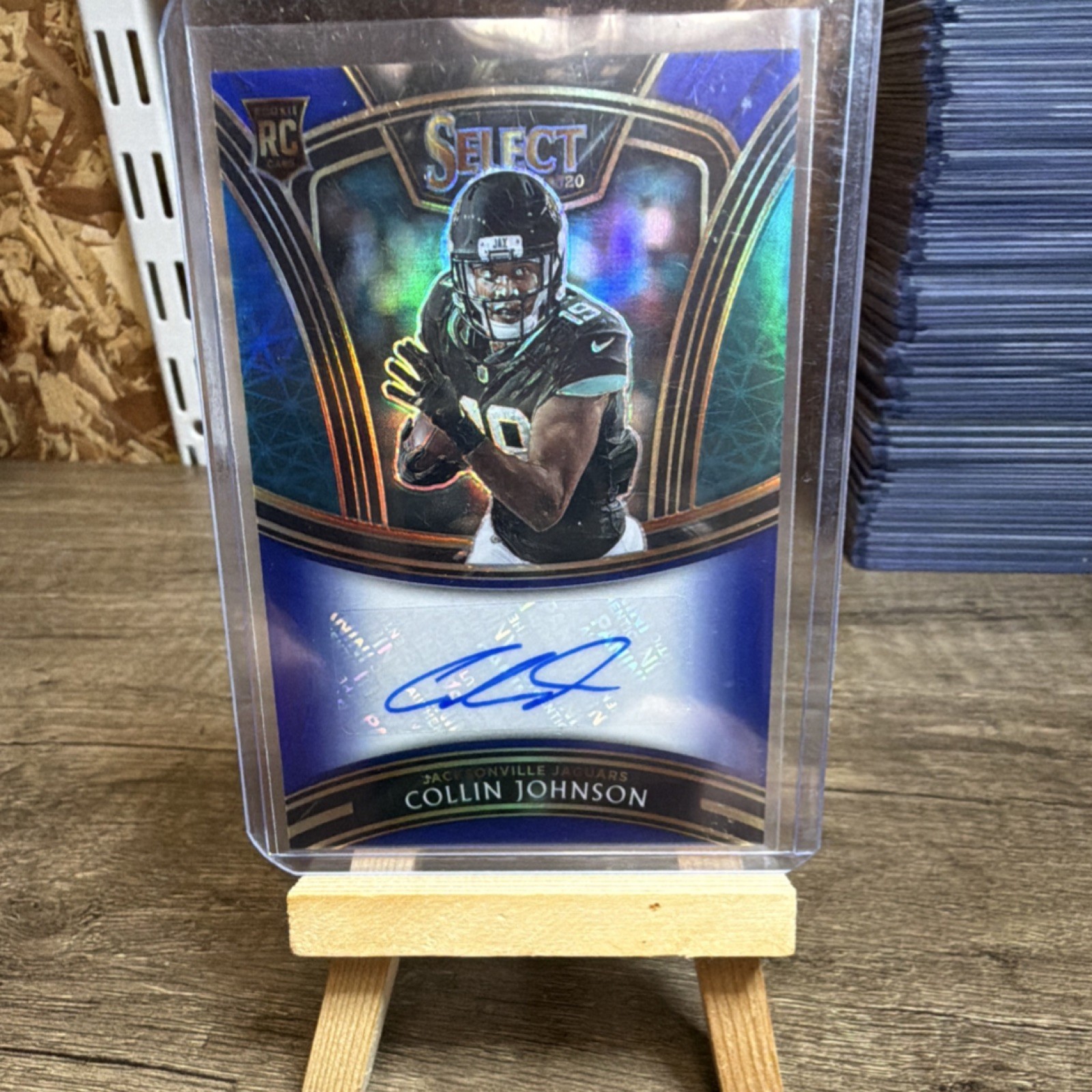 Collin Johnson Panini Select Signatures Prizm #SSCJO Blue