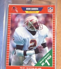 Pro Set 1989 Deion Sanders #486 Pro Set Prospect No. 1 Pick Atlanta Falcons