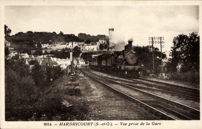 Postcard Hardricourt Yvelines, view from station - 4932940