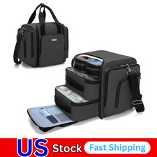 Large Pill Bottle Organizer with 4 Inner Removable Pouches, Medicine Bag Come wi