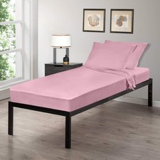 Cot Size 30" x 75"x8 Sheet Set 4 Piece Fitted Flat 2 Pillowcases, Made of Cot...