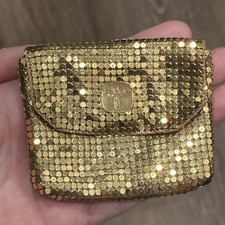 Vintage Duramesh Gold Tone Mesh Rosary Pouch Coin Purse USA