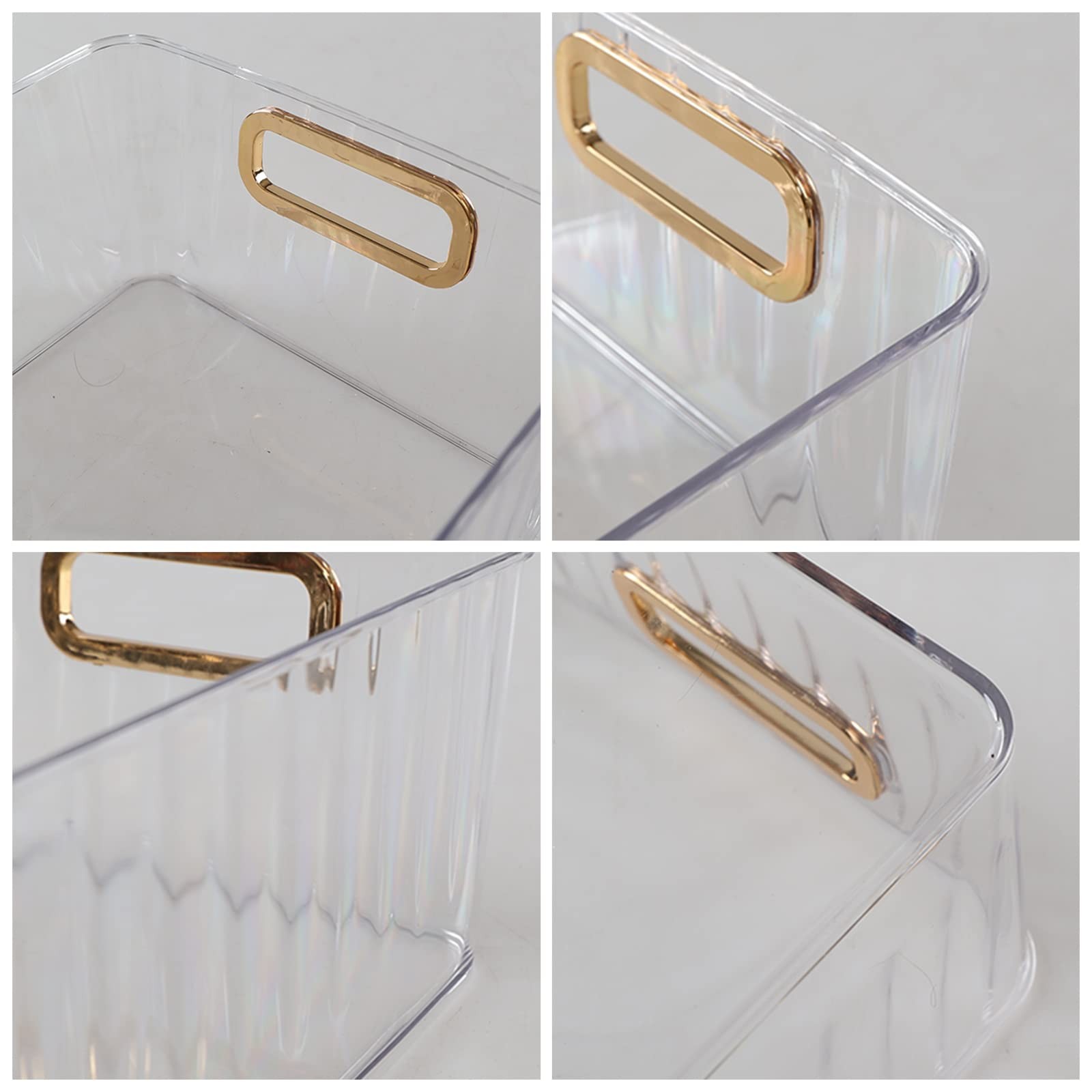 Idotry 6-Pack Clear Pantry Storage Bins, Plastic Organizer Bins