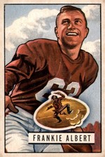 1951 Bowman #103 Frankie Albert - light crease