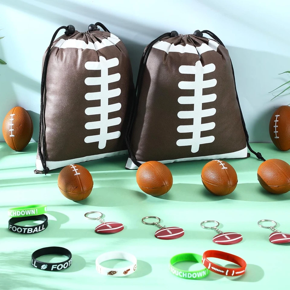 48 piezas de suministros para fiestas de fútbol incluyen bolsas de regalos, pulseras, pelota de estrés Foto 4 de 4