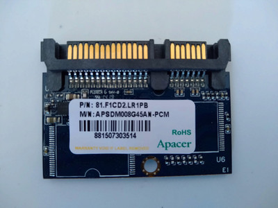 Apacer 8GB Industrial SATA DOM Modul 81.F1CD2.LR1PB APSDM008G45AN-PCM 22pin