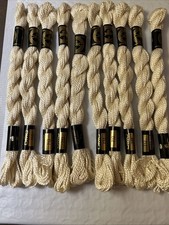 10 DMC Coton Perle Size 3 Thread 100 Cotton 712 Cream Embroidery/Needlepoint