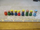 VTG Lot Fisher Price Little People Wood Plastic Figures Girls Boys J89