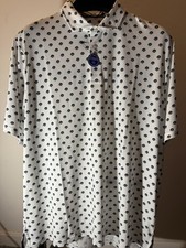 NWT RLX Ralph Lauren Golf Polo White Shirt with Floral Print Men's Sz XL 98
