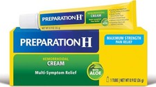Preparation H Hemorrhoid Symptom Treatment Cream 0.9 Ounce Tube , Maximum Stren