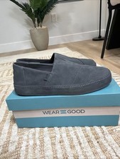 TOMS Alpargata Premium Forged Iron Gray Suede Mens Size 9.5 10023371
