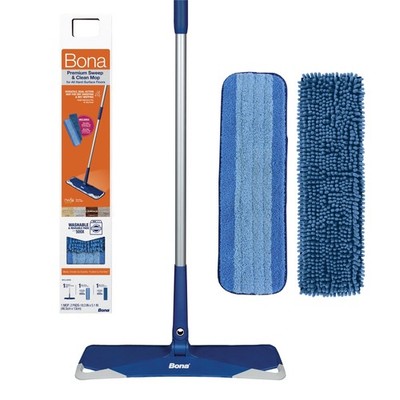 Bona Premium Sweep & Clean Mop for Multi-Surface 1 Count (Pack of 1), Blue