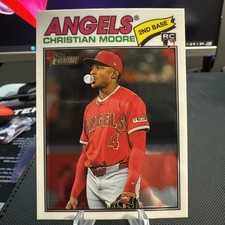 2026 Topps Heritage - Christian Moore #249 - White Chrome Parallel - Angels RC