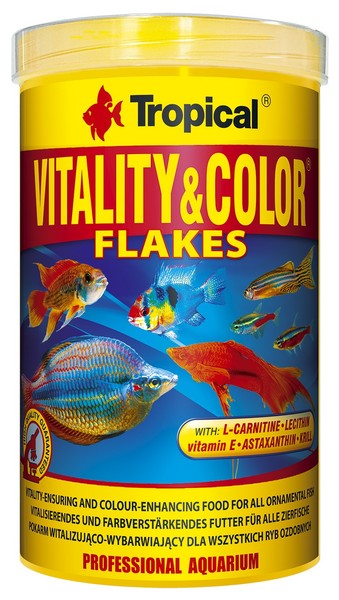 Tropical Vitality Color- Fischfutter Flockenfutter FüR Alle Zierfische 100 Ml-image