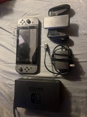 Nintendo Switch Console Gray Joy-Con, Dock, AC Adapter/Charger, Box