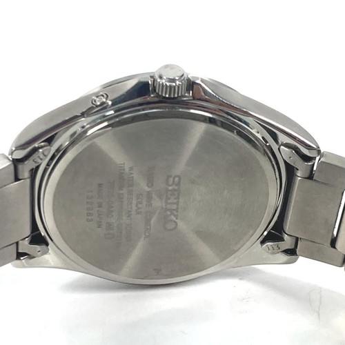 Seiko 7B75-0AA0 Titane Date Radio Vague Contrôle Solaire Homme Montre Auth Works - Photo 8 sur 8
