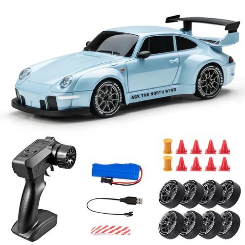 Rc Drift Car 1:24 Scale 4WD Four Wheel Drive 2.4GHz Remote Control Racing - Foto 8 di 14