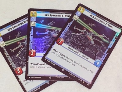 STAR WARS UNLIMITED TCG 3 RED SQUADRON X-WING FOILS GLOBAL SHIPPING