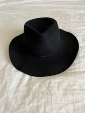 Akubra Black Snowy River Fur Felt Australian Western Hat 54 US 6 3/4 