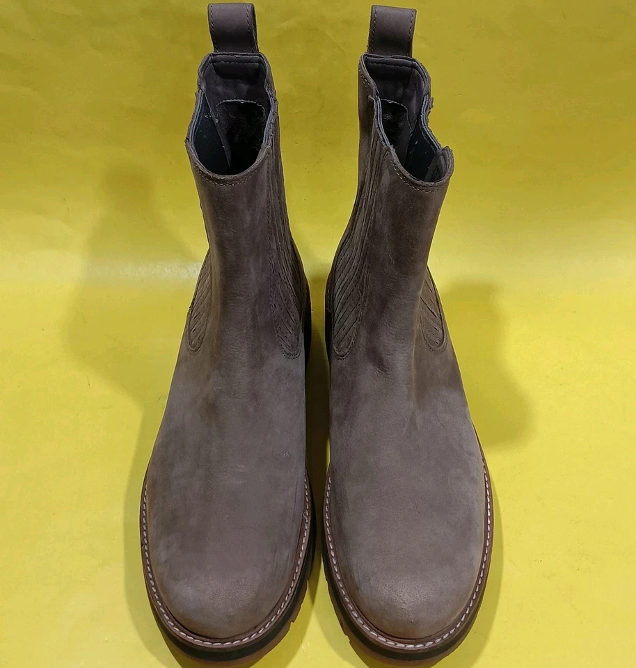 BONITAS Botas de Cuero de Gamuza Clarks Orianna Top Guijarro Nubuck Tostado Talla 9.5 para Mujer Foto 2 de 4