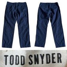 Todd Snyder Favorite Chino Relaxed Fit High Rise Pants Men s Size 32 In Blue